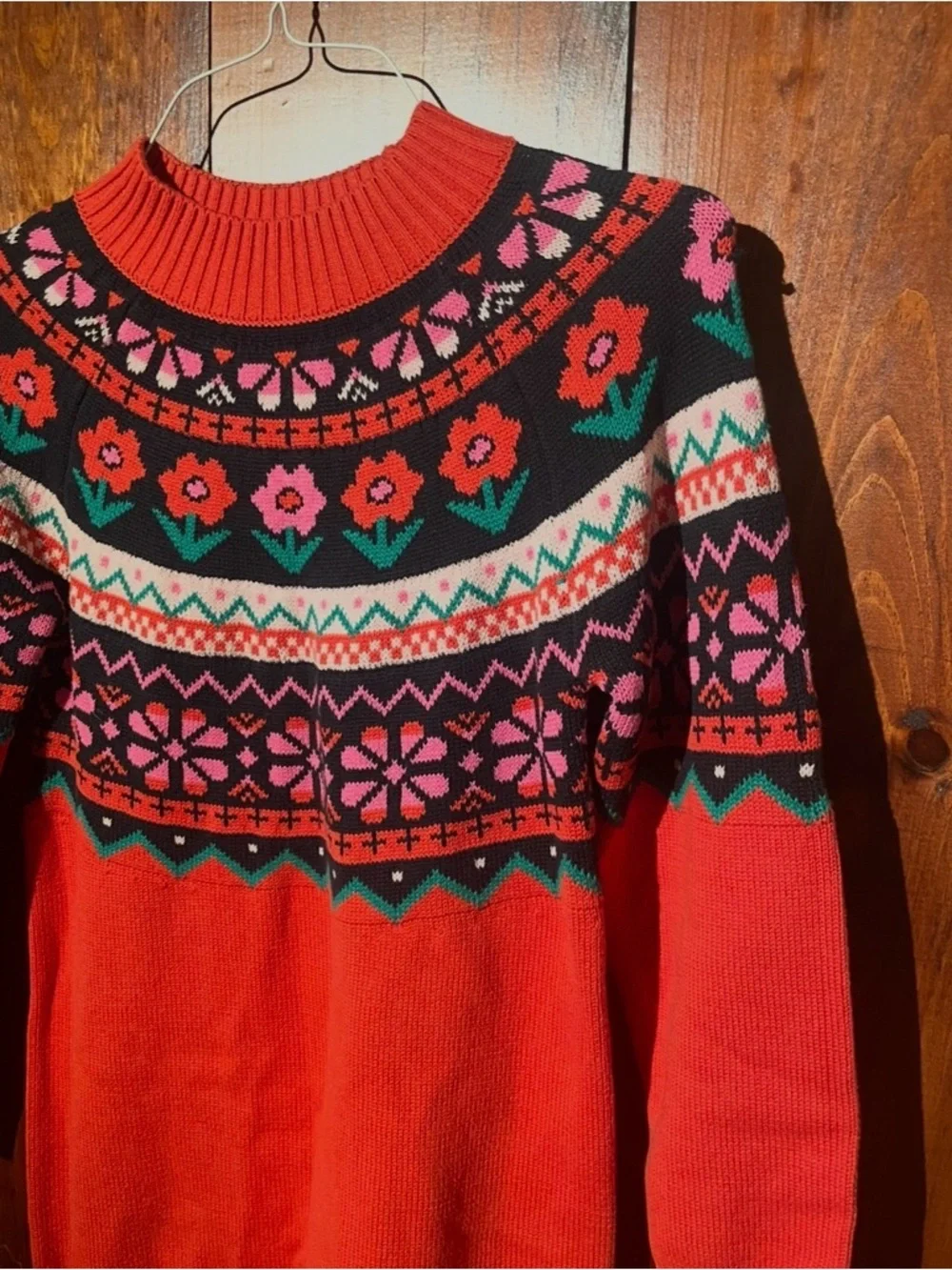 Hanna Andersson Floral Knit Sweater Dress